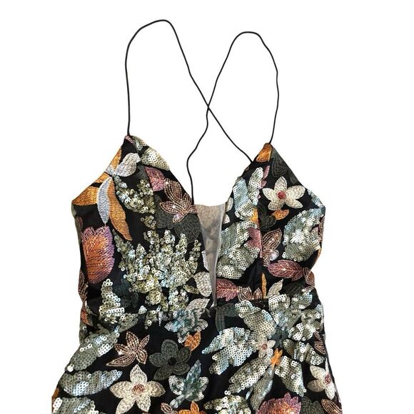 Alamour The Label Odette Gown Dress Floral Embroidered Formal Sequin Small S - Picture 7 of 15